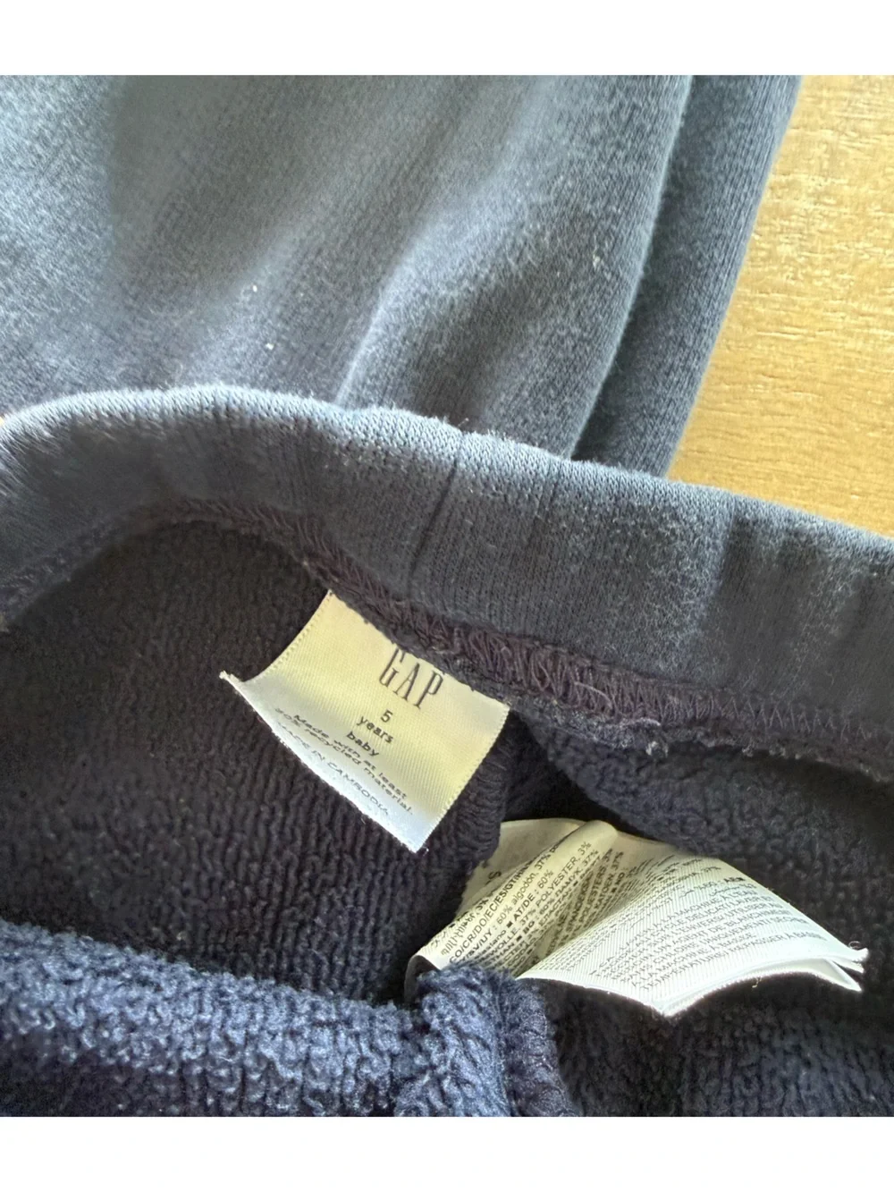 GAP kids Fleece Leggings in Navy and Light Gray